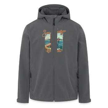 Pont du Golden Gate de San Francisco, en Californie - Veste softshell homme en polyester recyclé Stanley/Stella - charbon - Devant - AI Model Male 185 light (185cm)