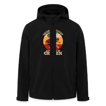 BBQ Grillshirt Wenn es blutet kann man es grillen - Recycelte Männer Softshell-Jacke von Stanley/Stella - Schwarz - Vorne - AI Model Male 185 light (185cm)