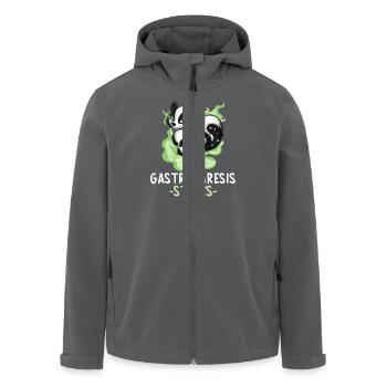 Gastroparesis Stink Funny Skunk Design - Men’s Recycled Softshell Jacket by Stanley/Stella - anthracite - Front - AI Model Male 185 light (185cm)