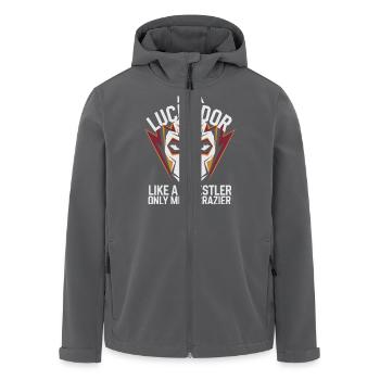 Action pur: Luchador - Recycelte Männer Softshell-Jacke von Stanley/Stella - Schwarz - Vorne - AI Model Male 185 light (185cm)