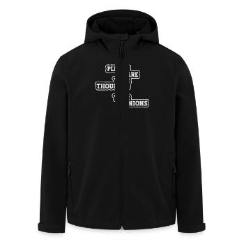 Bitte Teile Deine Gedanken Und Meinungen Shut Up - Recycelte Männer Softshell-Jacke von Stanley/Stella - Schwarz - Vorne - AI Model Male 185 light (185cm)