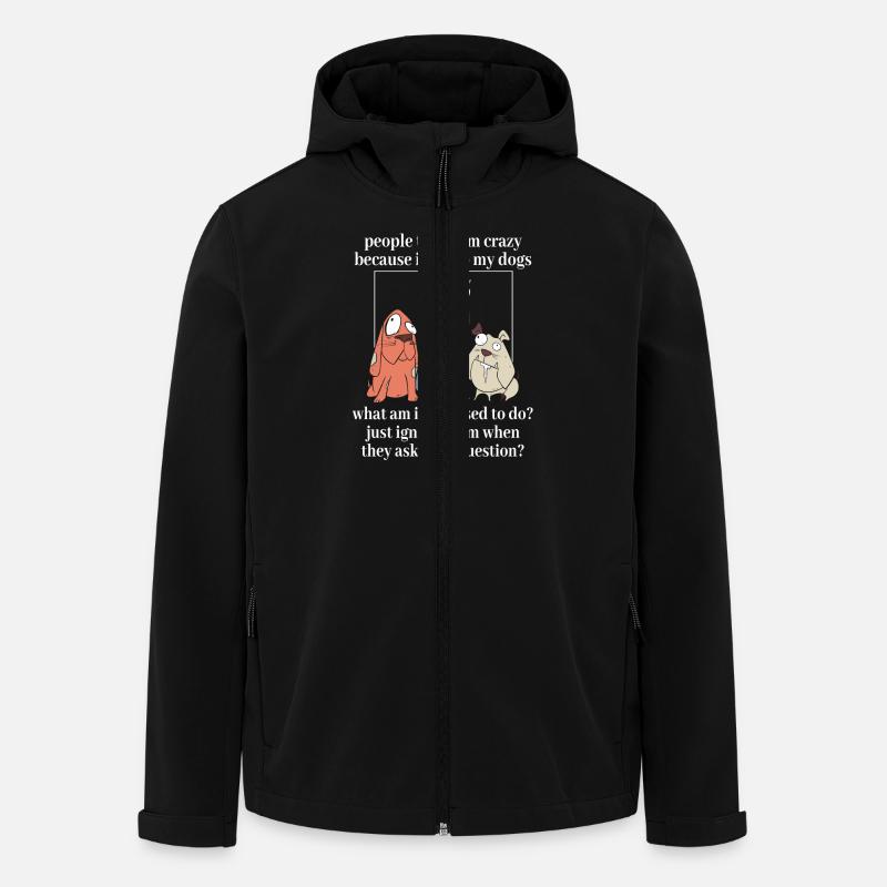 Leute Denken Ich Bin Verrückt Weil Ich Mit Meinen - Recycelte Männer Softshell-Jacke von Stanley/Stella - Schwarz
