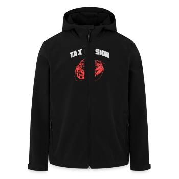 Évasion fiscale Monstre Humour Drôle Satire - Veste softshell homme en polyester recyclé Stanley/Stella - noir - Devant - AI Model Male 185 light (185cm)