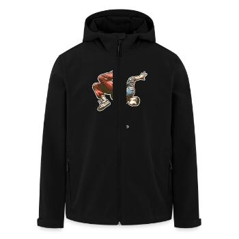 Breakdance - Recycelte Männer Softshell-Jacke von Stanley/Stella - Schwarz - Vorne - AI Model Male 185 light (185cm)