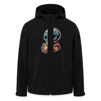 Alien Bubble Tea - Recycelte Männer Softshell-Jacke von Stanley/Stella - Schwarz - Vorne - AI Model Male 185 light (185cm)