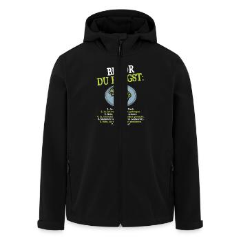 Bevor Du Fragst Angler Fisch Selbst Gefangen - Recycelte Männer Softshell-Jacke von Stanley/Stella - Schwarz - Vorne - AI Model Male 185 light (185cm)