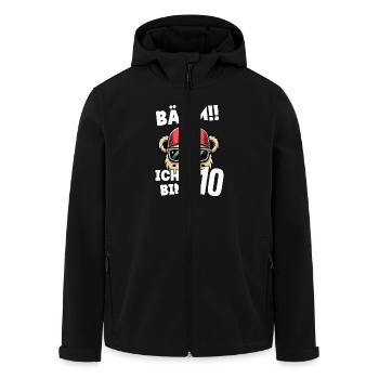 BÄÄM Ich Bin 10 Geburtstag Bär Geburtstagsdeko - Recycelte Männer Softshell-Jacke von Stanley/Stella - Schwarz - Vorne - AI Model Male 185 light (185cm)