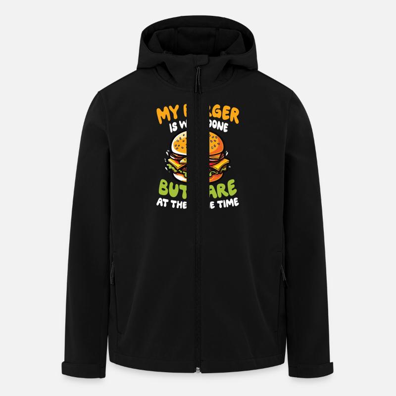 My Burger is Well-Done für einen Burger Esser - Recycelte Männer Softshell-Jacke von Stanley/Stella - Schwarz