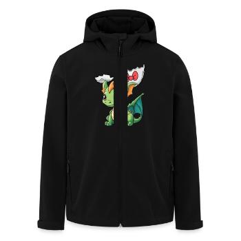Drachen Baby Eierschale Geburt schlüpfen Ei Kinder - Recycelte Männer Softshell-Jacke von Stanley/Stella - Schwarz - Vorne - AI Model Male 185 light (185cm)