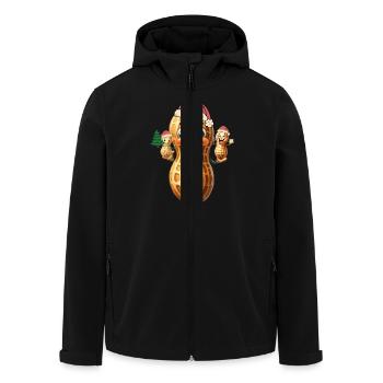 Weihnachtsgeschenk Nikolaus Weihnachtsmann Erdnuss - Recycelte Männer Softshell-Jacke von Stanley/Stella - Schwarz - Vorne - AI Model Male 185 light (185cm)