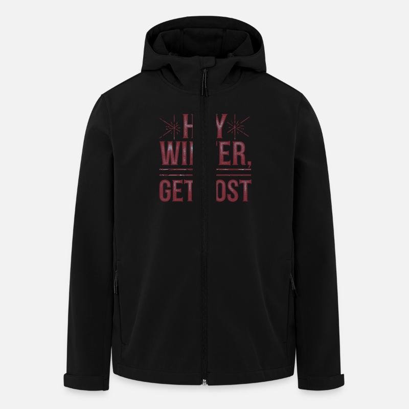 Hey Winter Get Lost - Recycelte Männer Softshell-Jacke von Stanley/Stella - Schwarz