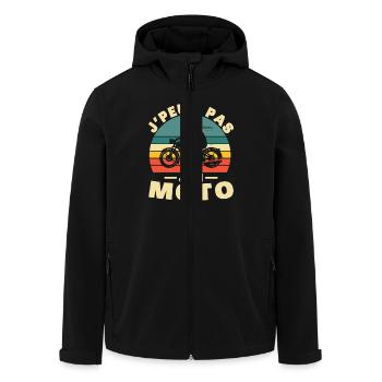Ich kann kein Motorrad-Humor-Geschenk haben - Recycelte Männer Softshell-Jacke von Stanley/Stella - Schwarz - Vorne - AI Model Male 185 light (185cm)