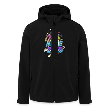 Malle 2025 Palm Tree - Men’s Recycled Softshell Jacket by Stanley/Stella - black - Front - AI Model Male 185 light (185cm)