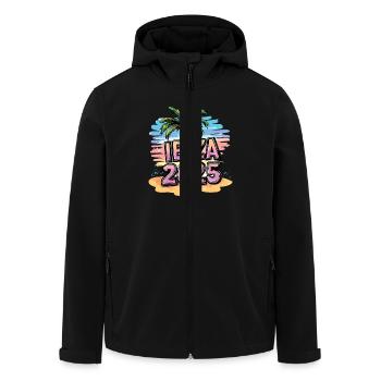 Ibiza 2025 Beach - Men’s Recycled Softshell Jacket by Stanley/Stella - black - Front - AI Model Male 185 light (185cm)