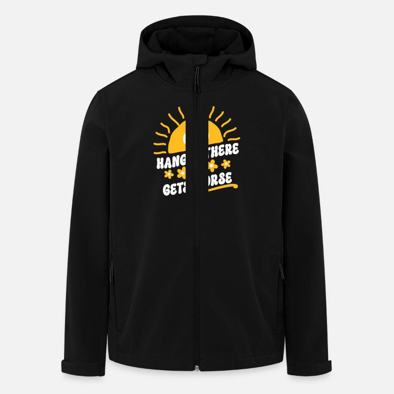 Sourire optimiste soleil - Hang In - Veste softshell homme en polyester recyclé Stanley/Stella - noir