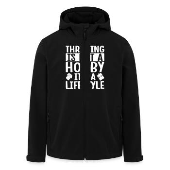 Thrift Shop Thrifting Not A Hobby A Lifestyle Love - Recycelte Männer Softshell-Jacke von Stanley/Stella - Schwarz - Vorne - AI Model Male 185 light (185cm)