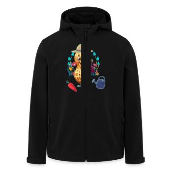 cacahuète nature jardin jardinier jardinier fermier légumes - Veste softshell homme en polyester recyclé Stanley/Stella - noir - Devant - AI Model Male 185 light (185cm)