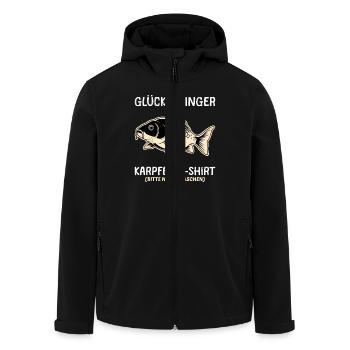 Angler GLÜCKSBRINGER KARPFEN T-SHIRT NICHT WASCHEN - Recycelte Männer Softshell-Jacke von Stanley/Stella - Schwarz - Vorne - AI Model Male 185 light (185cm)