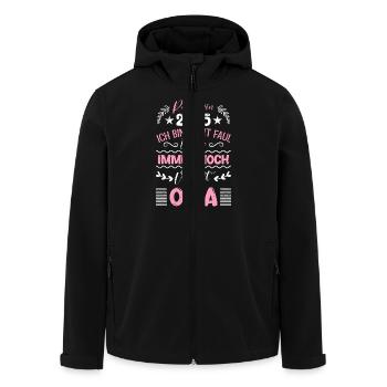 RENTNERIN 2025BIN NICHT FAUL BIN NOCH VOLLZEIT - Recycelte Männer Softshell-Jacke von Stanley/Stella - Schwarz - Vorne - AI Model Male 185 light (185cm)