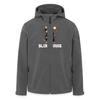 Blind Mouse Number One Cartoon Colorful Funny - Men’s Recycled Softshell Jacket by Stanley/Stella - anthracite - Front - AI Model Male 185 light (185cm)