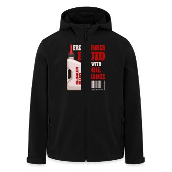 Kostenlose Blinkerflüssigkeit Mit Ölwechsel - Recycelte Männer Softshell-Jacke von Stanley/Stella - Schwarz - Vorne - AI Model Male 185 light (185cm)