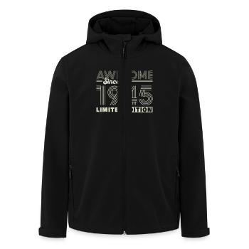 Génial depuis 1945 Vintage Cadeau d’anniversaire - Veste softshell homme en polyester recyclé Stanley/Stella - noir - Devant - AI Model Male 185 light (185cm)