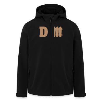 Holzlattenzaun Initiale D für Heimwerker und - Recycelte Männer Softshell-Jacke von Stanley/Stella - Schwarz - Vorne - AI Model Male 185 light (185cm)