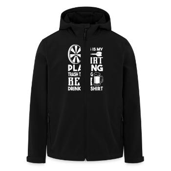 Darts Play Trash Talk Beer Drinking - Men’s Recycled Softshell Jacket by Stanley/Stella - black - Front - AI Model Male 185 light (185cm)