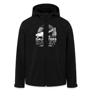 Farmer Funny Farmer's Daughter - Men’s Recycled Softshell Jacket by Stanley/Stella - black - Front - AI Model Male 185 light (185cm)