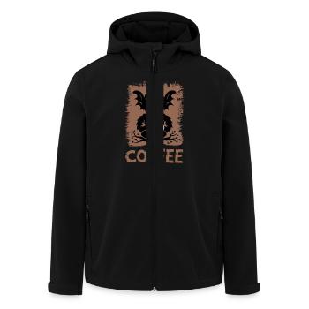 Niedliche Voodoo-Puppe Kaffee-Liebhaber - Recycelte Männer Softshell-Jacke von Stanley/Stella - Schwarz - Vorne - AI Model Male 185 light (185cm)