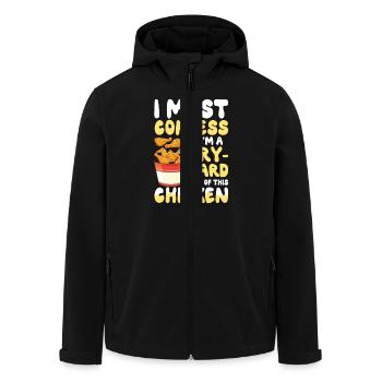 I Must Confess I'm A Fry-Hard Fan Of This Chicken - Recycelte Männer Softshell-Jacke von Stanley/Stella - Schwarz - Vorne - AI Model Male 185 light (185cm)