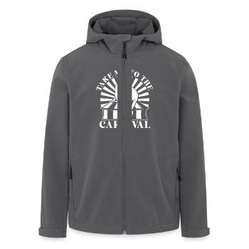 Circus Graphic Take Me to Carneval Circus Gift - Men’s Recycled Softshell Jacket by Stanley/Stella - anthracite - Front - AI Model Male 185 light (185cm)