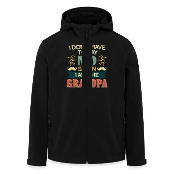 Opi MUSS NICHT NEIN SAGEN BIN DER OPA Lustiges - Recycelte Männer Softshell-Jacke von Stanley/Stella - Schwarz - Vorne - AI Model Male 185 light (185cm)