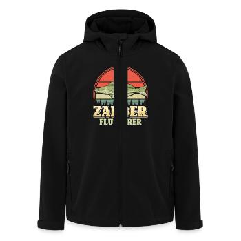 ZANDER FLÜSTERER Angler Outfit Angeln Hobby - Recycelte Männer Softshell-Jacke von Stanley/Stella - Schwarz - Vorne - AI Model Male 185 light (185cm)