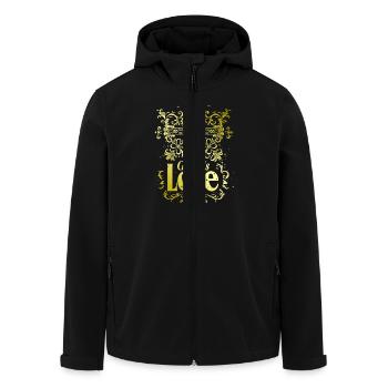 Gott Ist Liebe Jesus Christus Glaube Bibelspruch - Recycelte Männer Softshell-Jacke von Stanley/Stella - Schwarz - Vorne - AI Model Male 185 light (185cm)