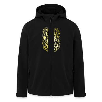 Seul Jésus-Christ sauve la foi Verset biblique Proverbe Foi - Veste softshell homme en polyester recyclé Stanley/Stella - noir - Devant - AI Model Male 185 light (185cm)