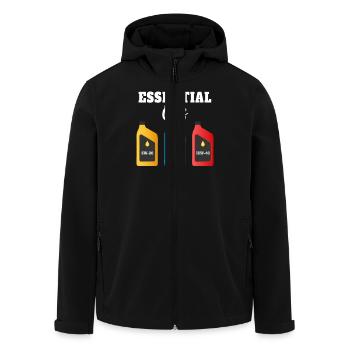 Lustige Essential Oils Illustration für - Recycelte Männer Softshell-Jacke von Stanley/Stella - Schwarz - Vorne - AI Model Male 185 light (185cm)