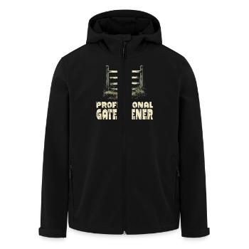 Ouvre-portail professionnel pour les amoureux de la nature - Veste softshell homme en polyester recyclé Stanley/Stella - noir - Devant - AI Model Male 185 light (185cm)