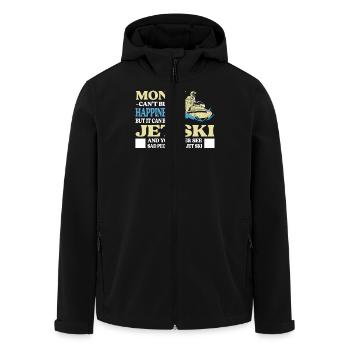 L’argent n’achète pas le bonheur, mais un jet ski - Veste softshell homme en polyester recyclé Stanley/Stella - noir - Devant - AI Model Male 185 light (185cm)