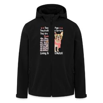 French Bulldog They Are Not Pugs - Men’s Recycled Softshell Jacket by Stanley/Stella - black - Front - AI Model Male 185 light (185cm)