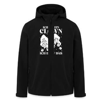 Cirque Clown graphique I May L’artiste de cirque - Veste softshell homme en polyester recyclé Stanley/Stella - noir - Devant - AI Model Male 185 light (185cm)