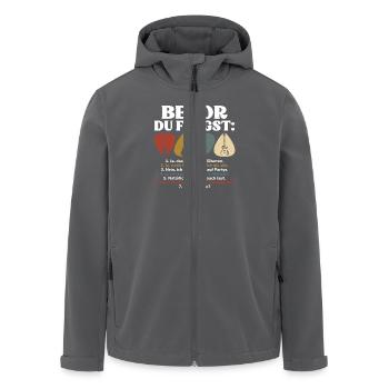 Bevor Du Fragst Gitarren Mehr Als 3 Akkorde - Recycelte Männer Softshell-Jacke von Stanley/Stella - Anthrazit - Vorne - AI Model Male 185 light (185cm)