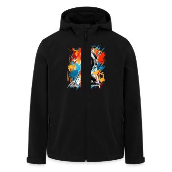 Sondeln Metalldetektor - Recycelte Männer Softshell-Jacke von Stanley/Stella - Schwarz - Vorne - AI Model Male 185 light (185cm)