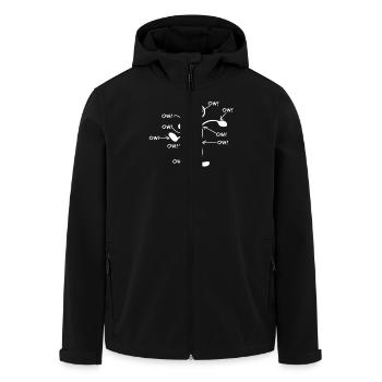 Drôle bonhomme allumette douleur humour - Veste softshell homme en polyester recyclé Stanley/Stella - noir - Devant - AI Model Male 185 light (185cm)