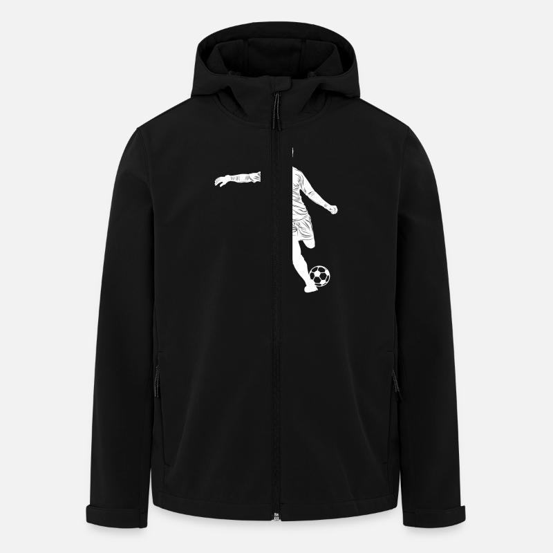 Fußball - Recycelte Männer Softshell-Jacke von Stanley/Stella - Schwarz