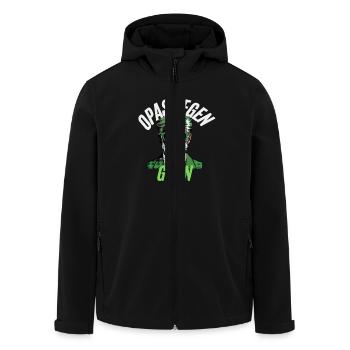 Opas gegen Grün lustige Spruch Geschenkidee - Recycelte Männer Softshell-Jacke von Stanley/Stella - Schwarz - Vorne - AI Model Male 185 light (185cm)