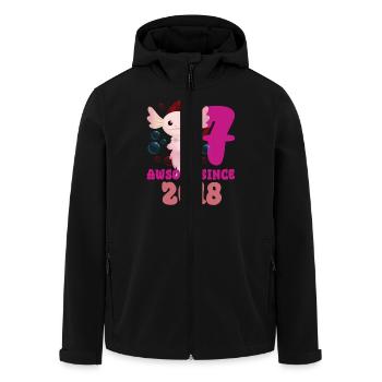 Seventh Birthday - Men’s Recycled Softshell Jacket by Stanley/Stella - black - Front - AI Model Male 185 light (185cm)