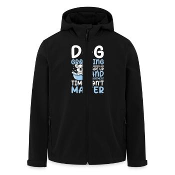 Dog Grooming Where Breeds Are Made Up für einen - Recycelte Männer Softshell-Jacke von Stanley/Stella - Schwarz - Vorne - AI Model Male 185 light (185cm)
