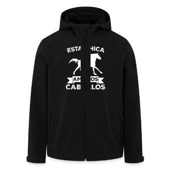 This girl loves horses - Men’s Recycled Softshell Jacket by Stanley/Stella - black - Front - AI Model Male 185 light (185cm)