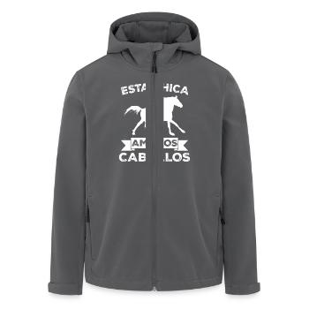 This girl loves horses - Men’s Recycled Softshell Jacket by Stanley/Stella - anthracite - Front - AI Model Male 185 light (185cm)